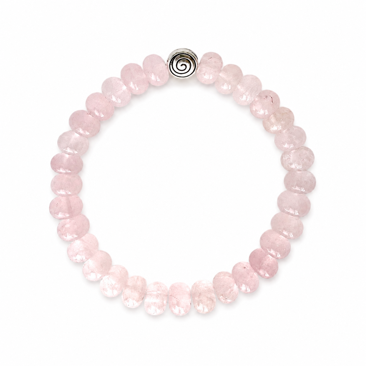 Feel to Heal Rondelle Bracelet  |  Rose Quartz Gemstone Bracelet