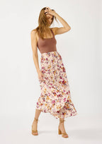 Floral Convertible Smocked Waist Skirt