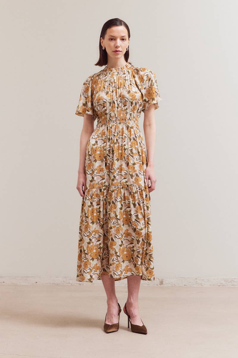 RAGLAN SLEEVE TIER MAX DRESS