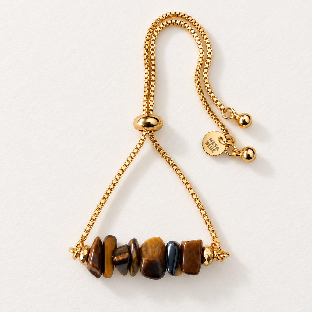Tiger’s Eye Nugget Adjustable Bracelet