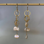 Triple Circle Stone Earrings