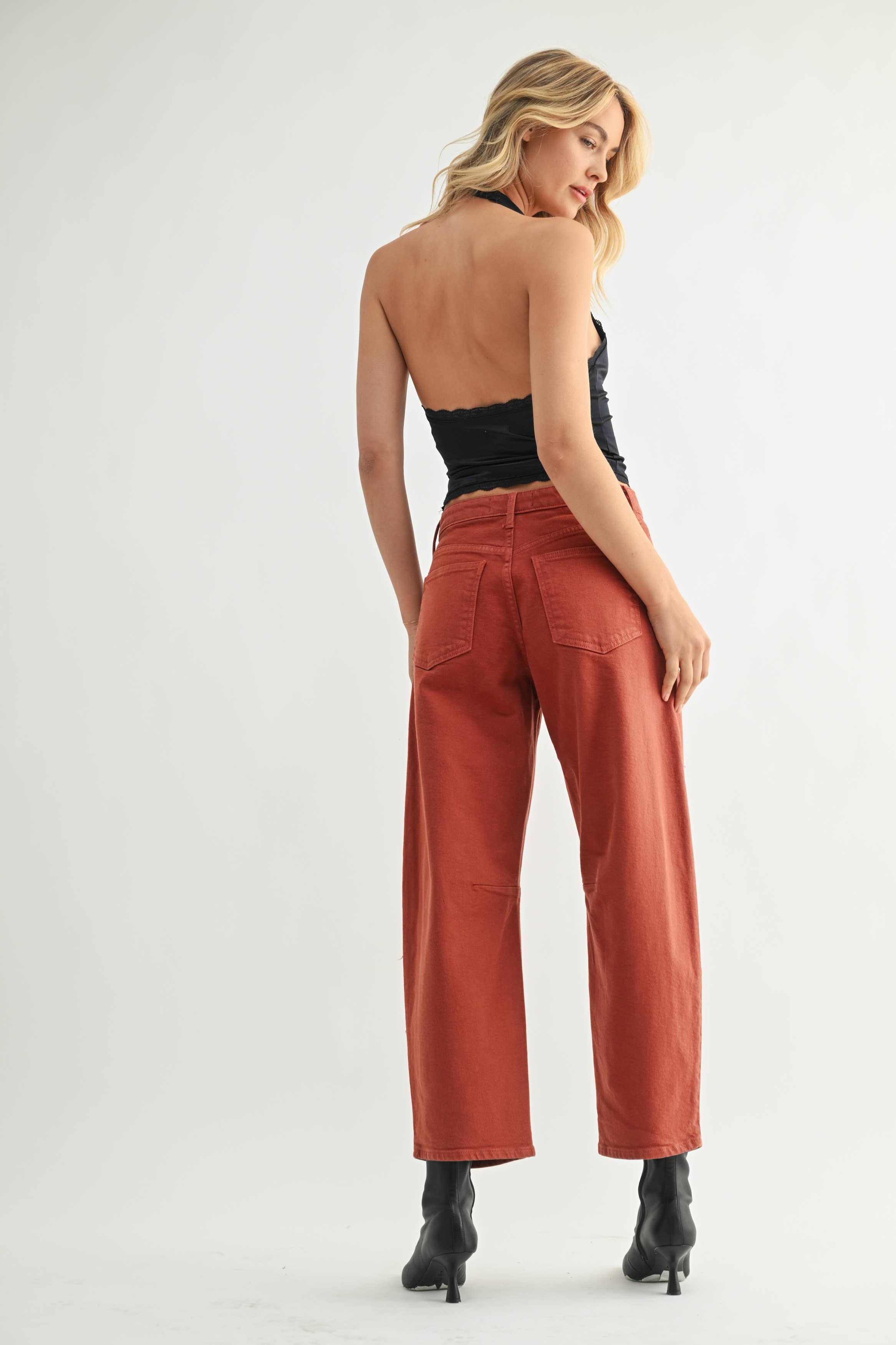 Utility Seamed Barrel Jeans