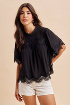 LACE TRIM TOP