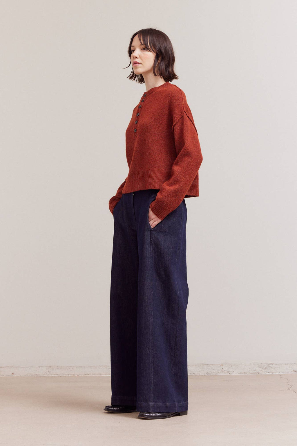 Half Button Down Sweater