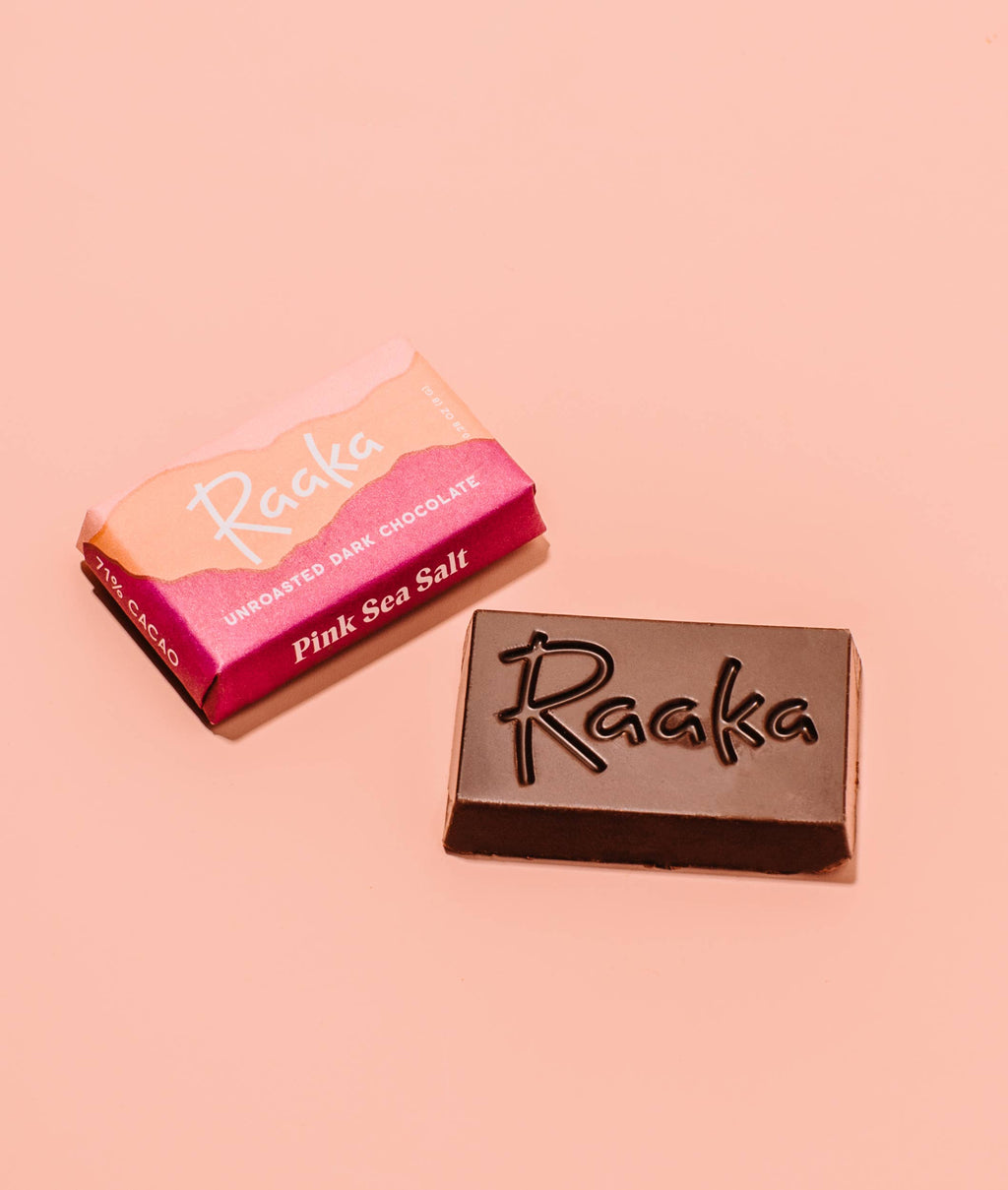 71% Pink Sea Salt Mini Chocolate Bars (100ct box)