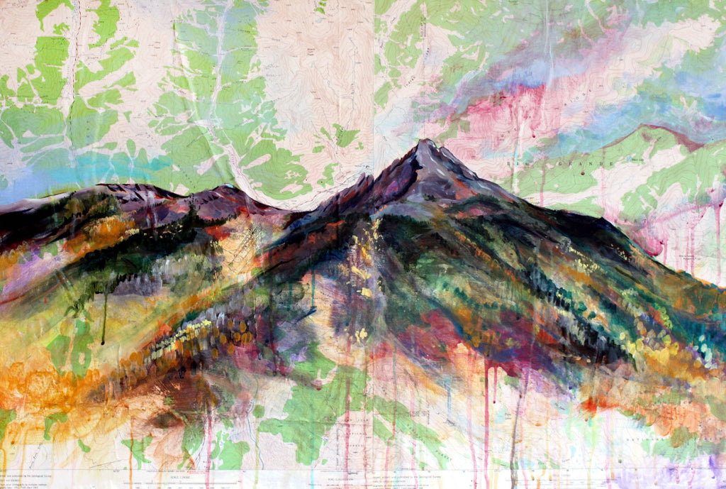 Silverton Map Art Print