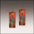 Orange Nature Abstract Banner Handmade Earrings