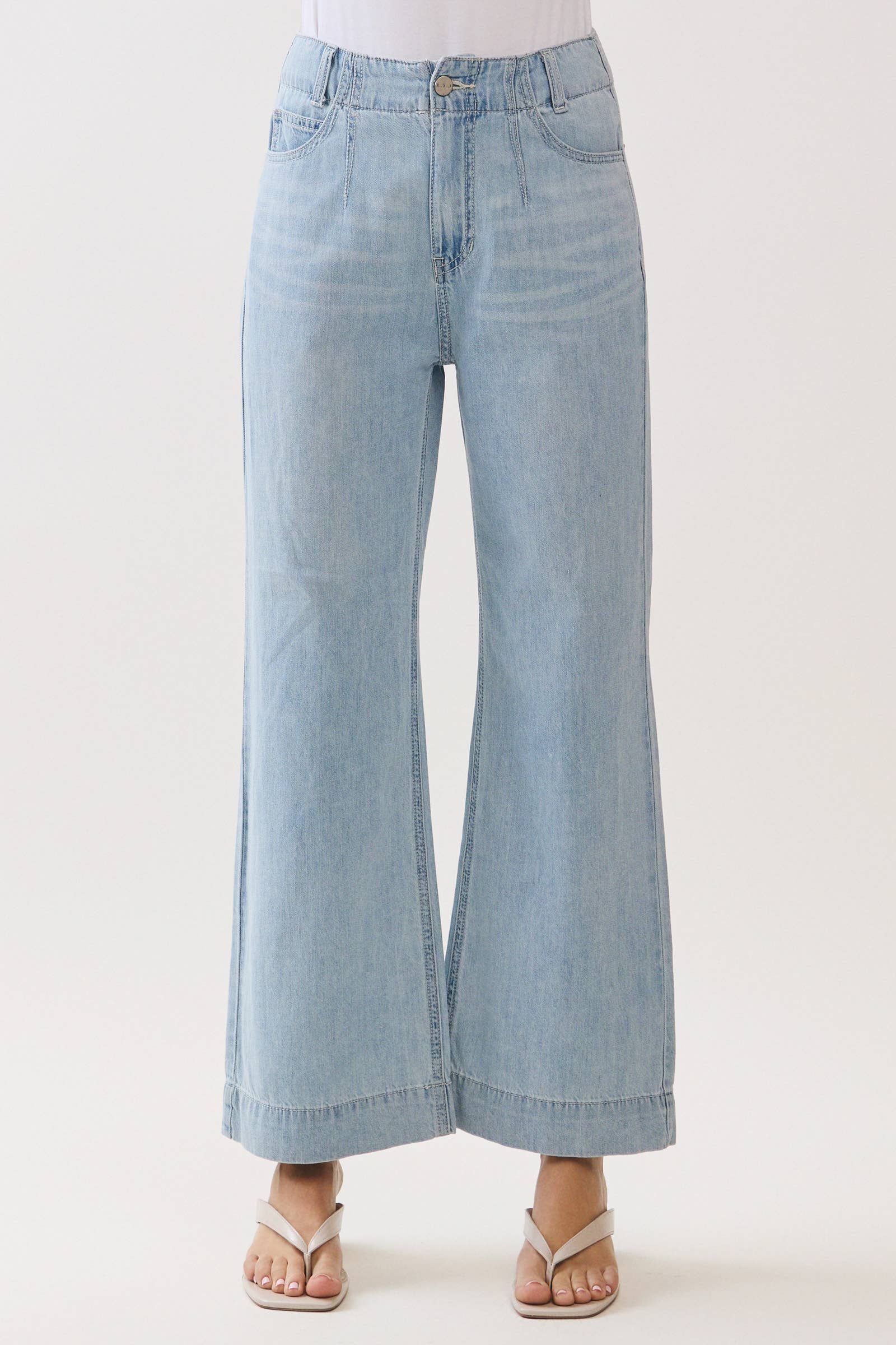 Rosa Light Weight A-Line Darted Jeans