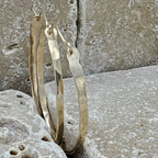 Hammered Gold Hoops with Lever