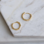 Hexagon Huggie Hoop Earrings