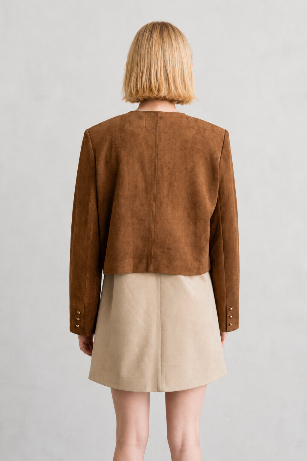 Timeless Suede Utility Cropped Jacket