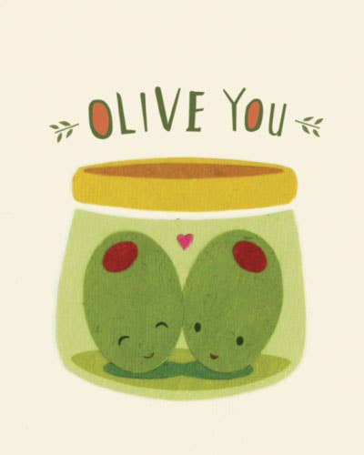 Olive You Blank Greeting Card