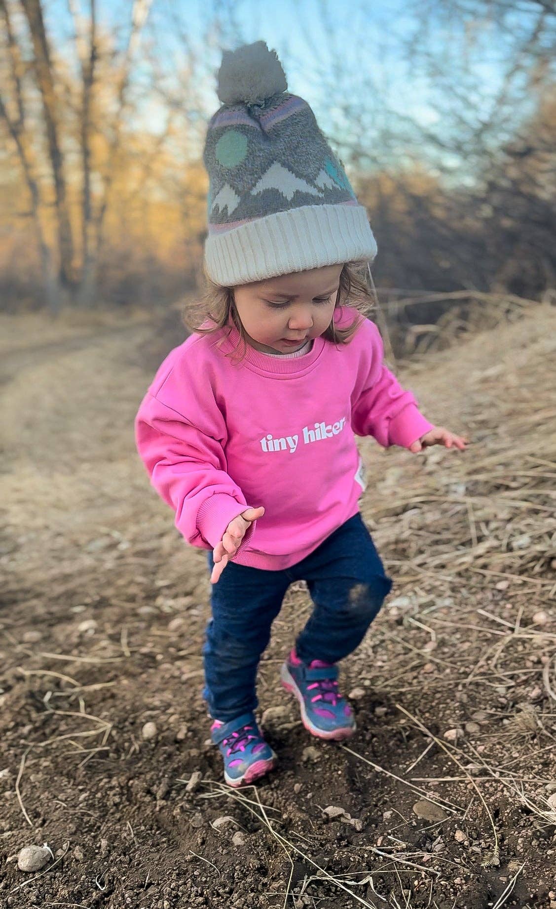 Kid's Organic Pullover - Pink - Tiny Hiker