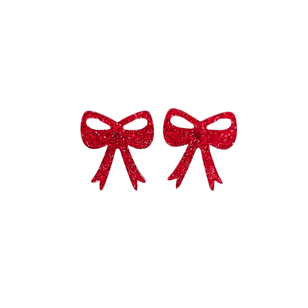 Red Bow Studs