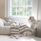 Woven Stripe Turkish Throw Blanket