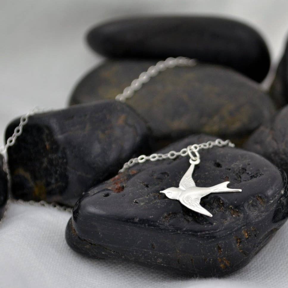 Flying Bird Charm Necklace