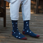 Socks that Give Water | Navy Snowmen - Gifts that Give Back