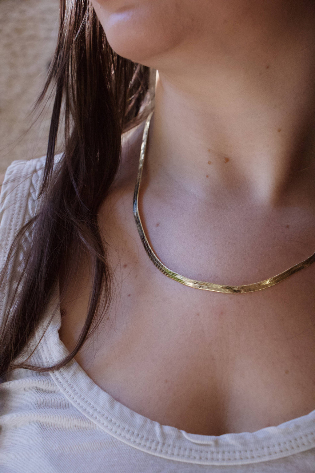 Sol Necklace Herringbone 4mm