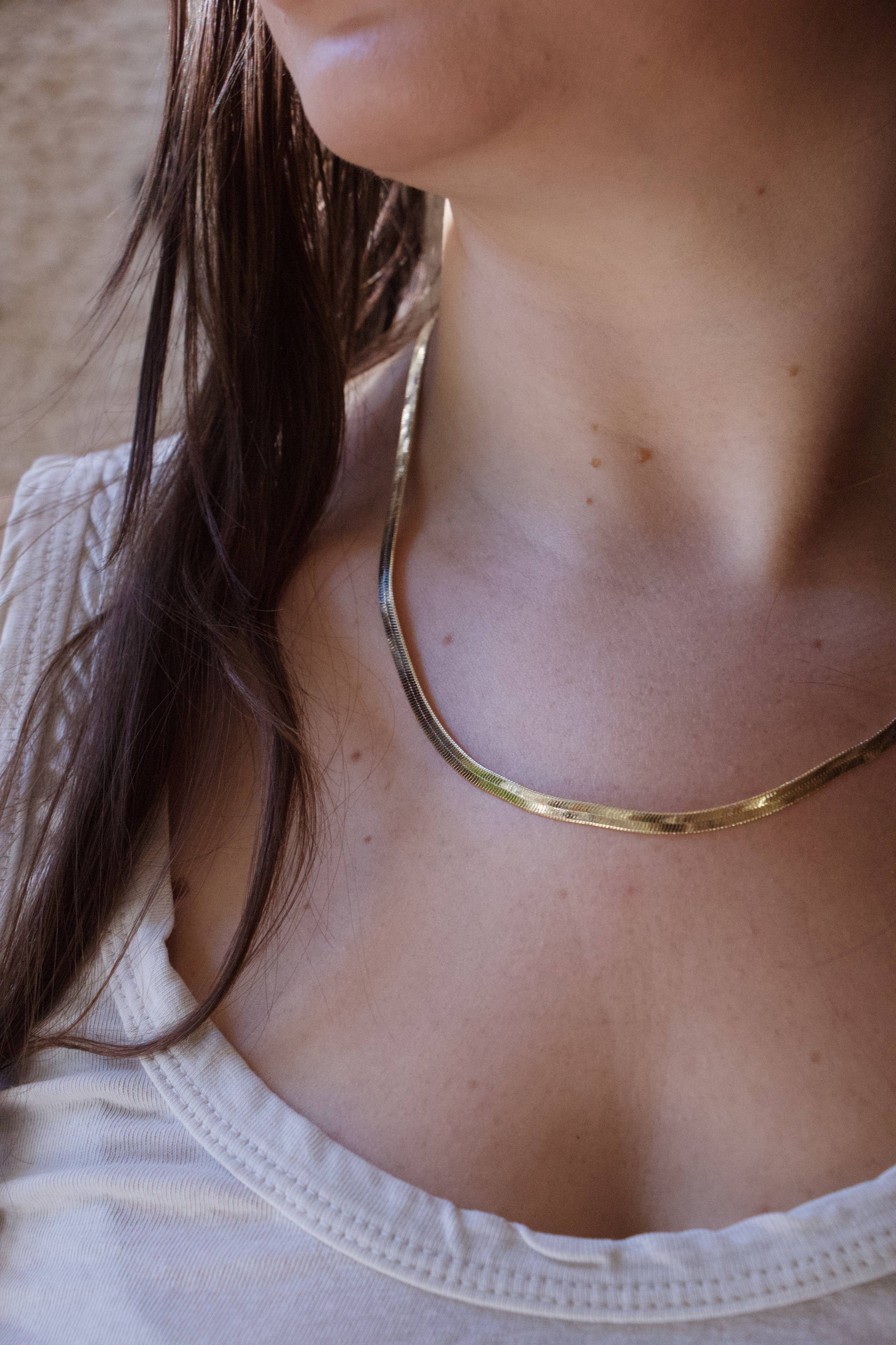 Sol Necklace Herringbone 4mm