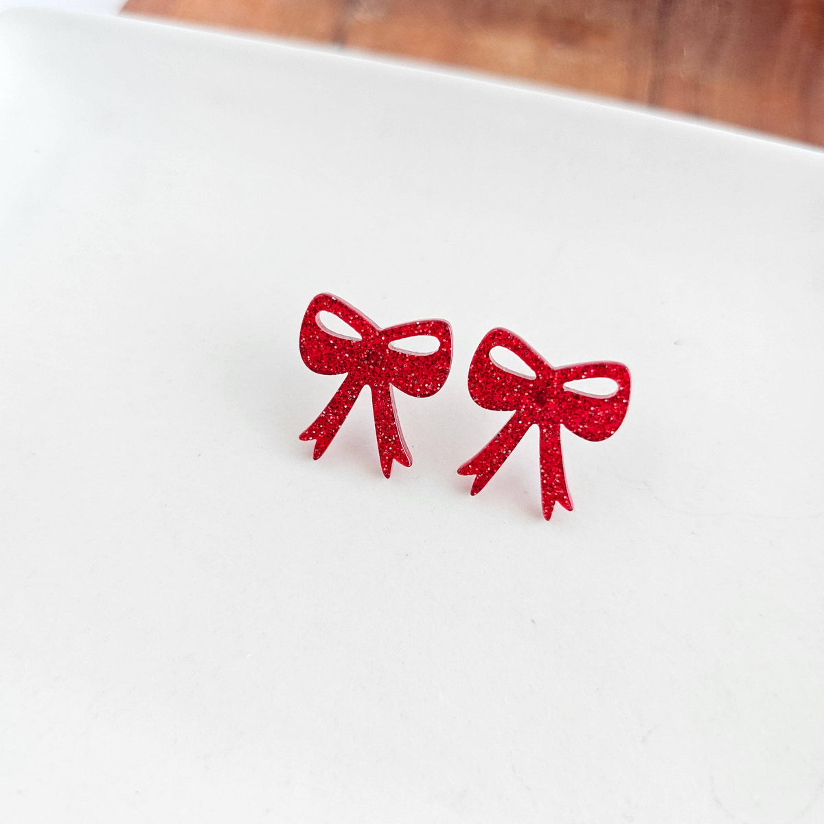 Red Bow Studs