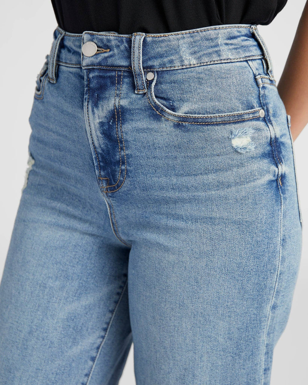 Joni Wide Leg Distressed Jeans