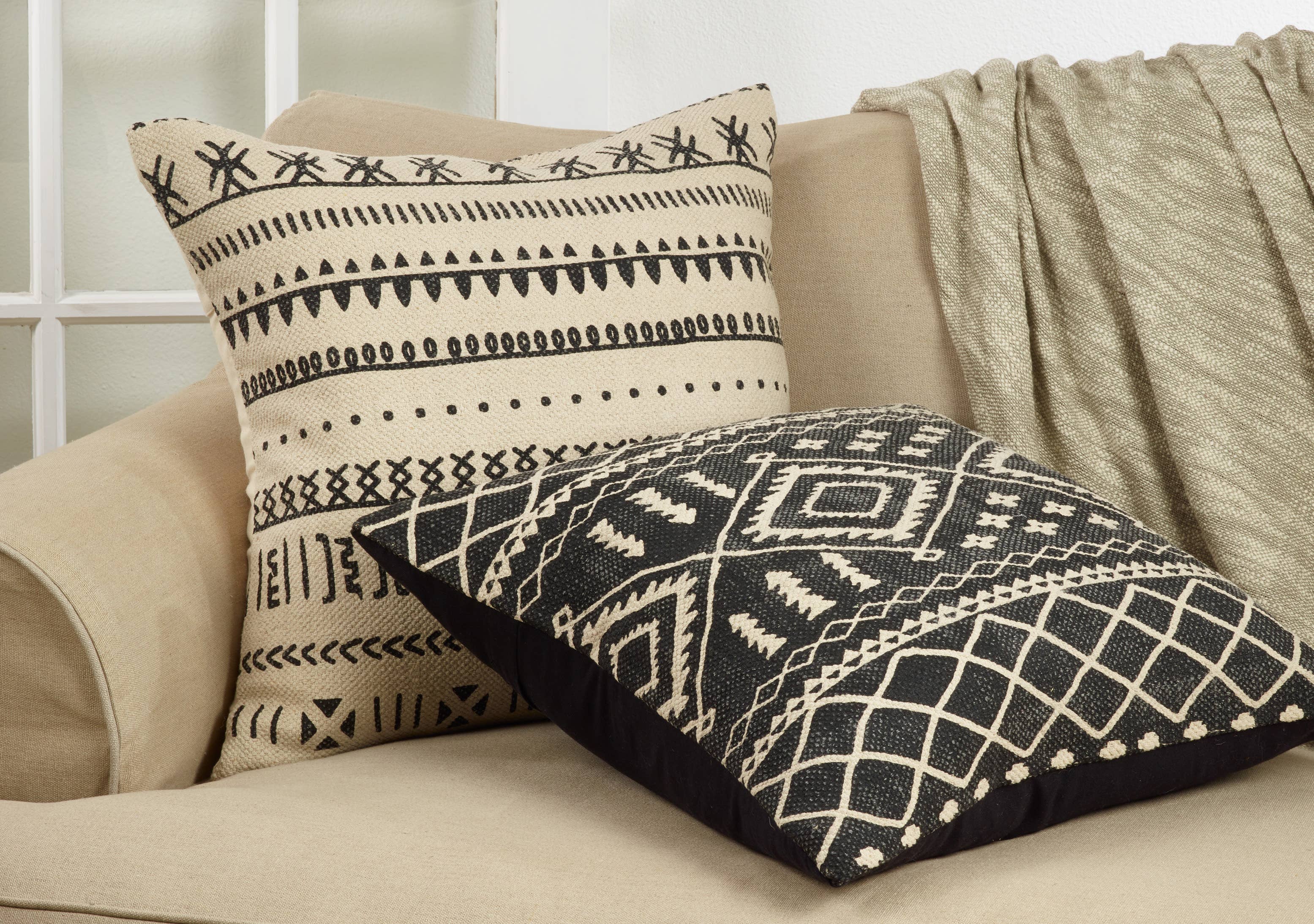 Mud Cloth Design Throw Pillow