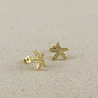 CZ Sea Star Stud Earrings