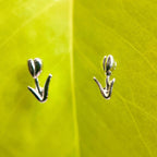 Mini Silver Tulip Studs