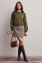Classic Knit Button Front Cardigan