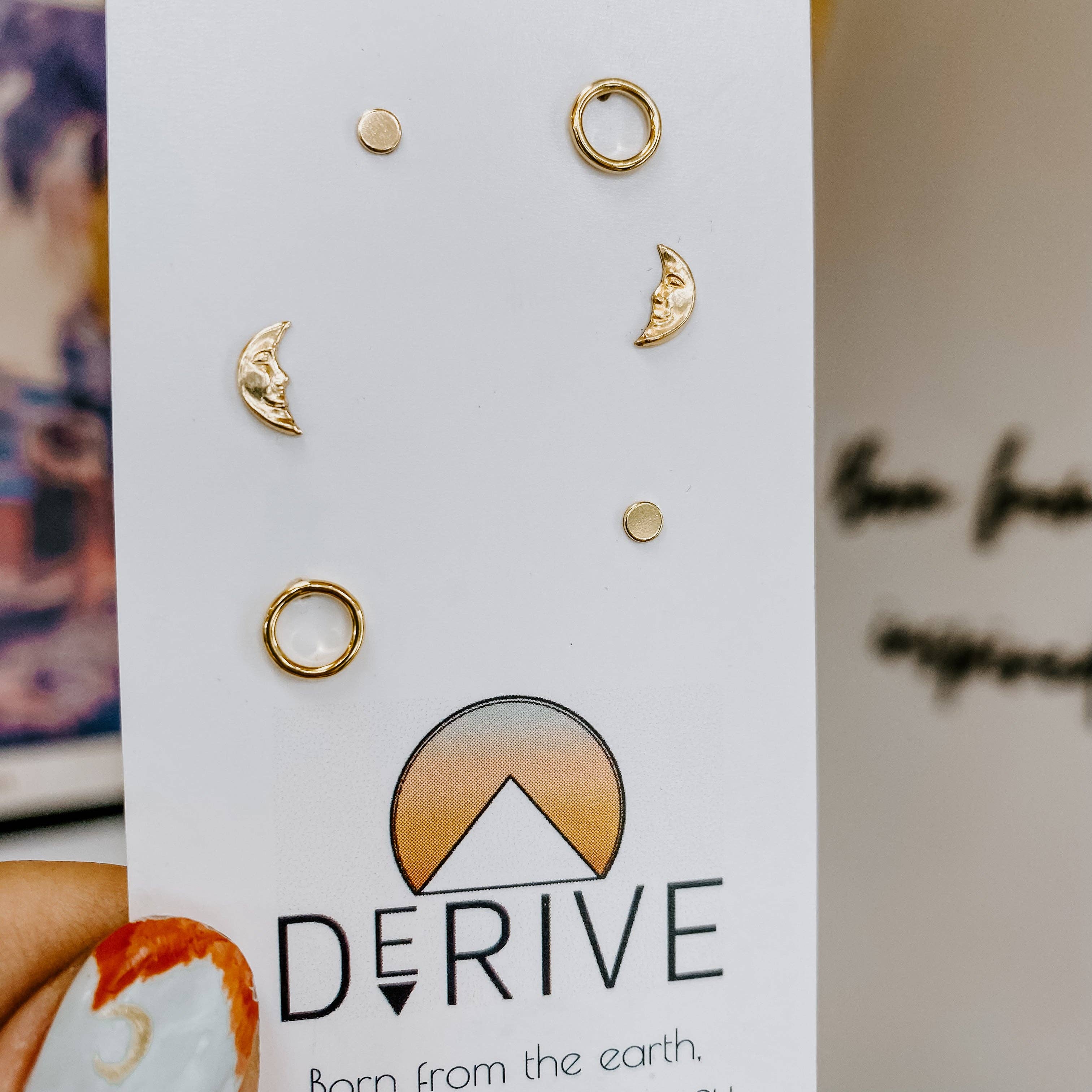 Moon Phase Stud Earring Pack