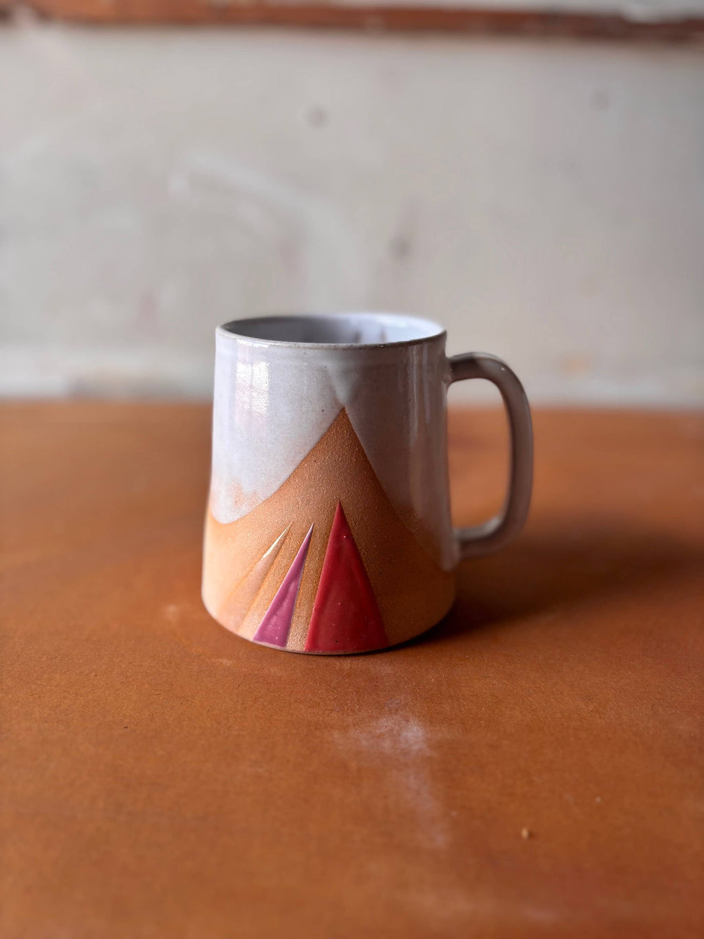 Triangles Geometric Mug Handmade Ceramic