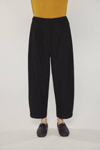 Wool blend pintuck pants