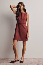 Stretch Suede Sleeveless Mini Dress