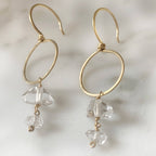Pakimer Diamond Dangle Earrings in 14k Gold Fill