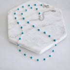 Faceted Stone Turquoise Choker Necklace