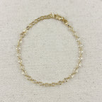 Diamond Cut Detailed Chain Bracelet