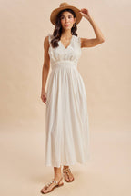 EYELET LACE MAXI DRESS