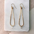 Hammered Teardrop Drop Earrings