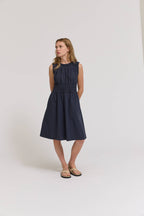 Shirred Sleeveless Dress