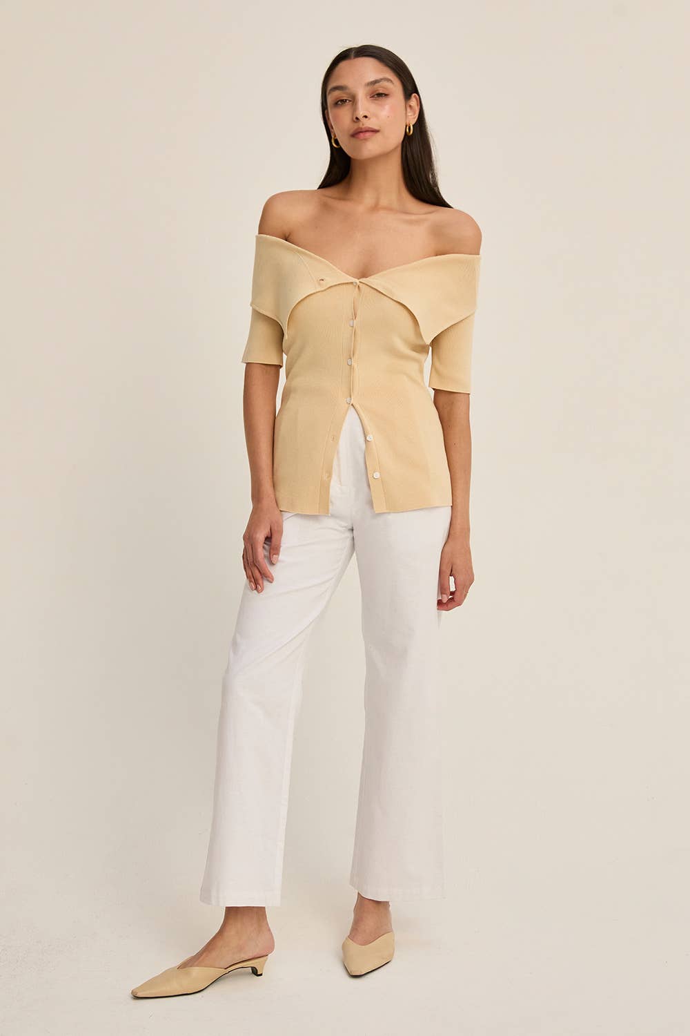 Erin Straight Leg Linen Trousers - White