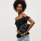 Tate Woven Frame Clutch