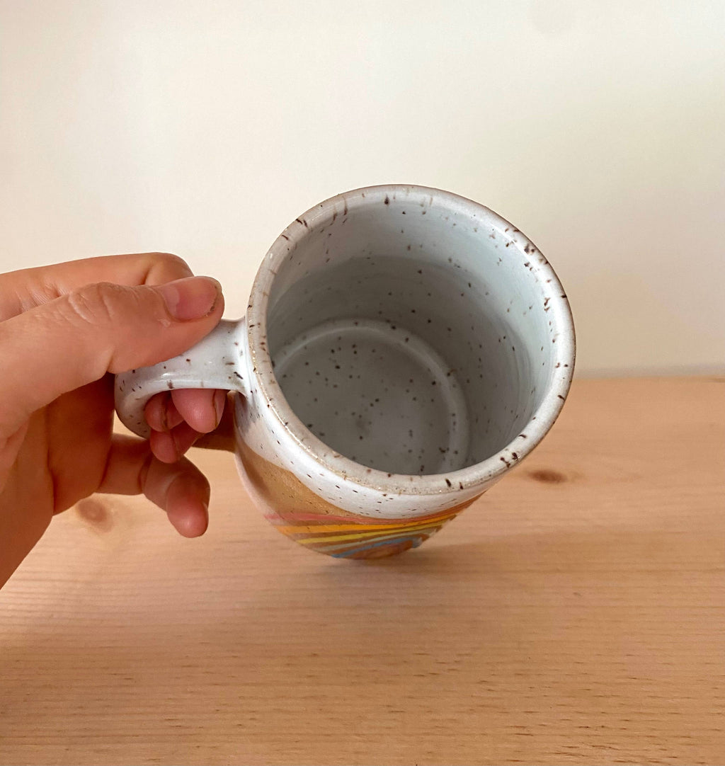 Handmade Ceramic Rainbow Mug