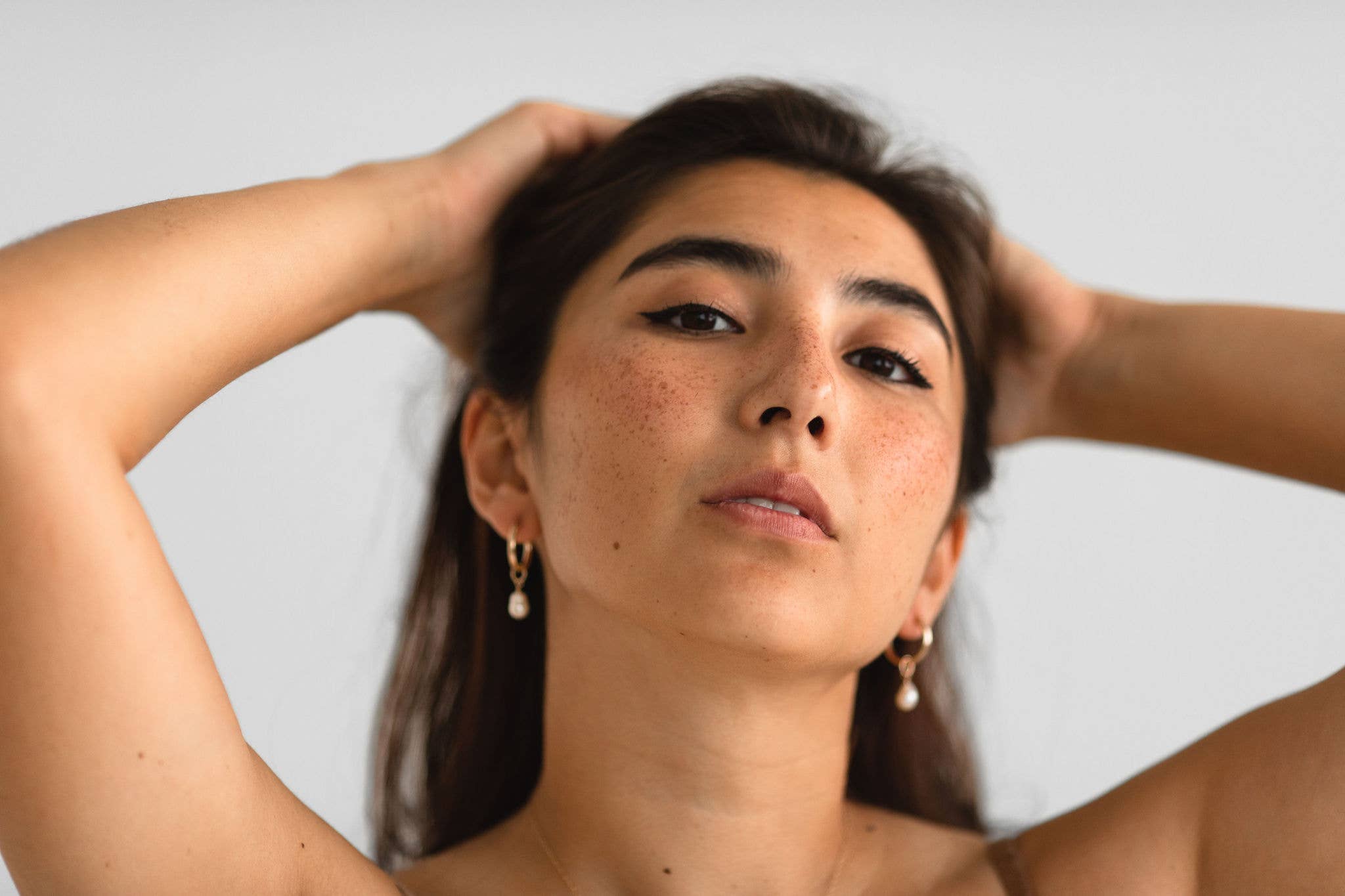 Diane Pearl Hoop Earrings