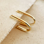 J Hoop Earrings - 18k Gold Filled