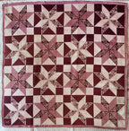 100% Silk Bandana Scarf - Patchwork Quilt Garden 23 Square