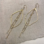 Organic Bead and Chain Earrings
