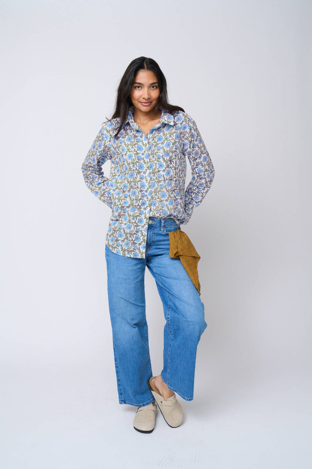Good Boyfriend Shirt - Darlington Floral Bluebird