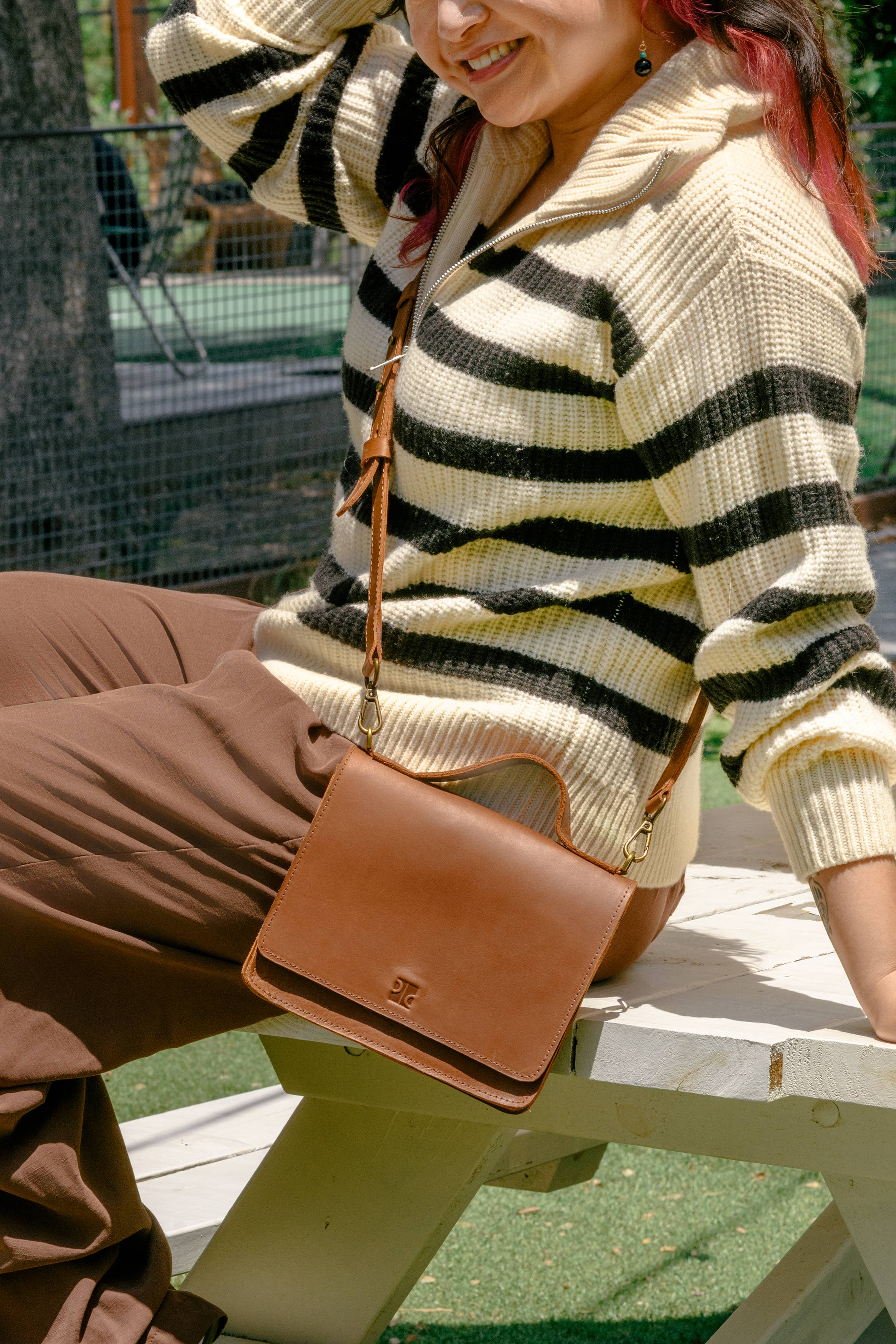 Small Brown Leather Crossbody Purse