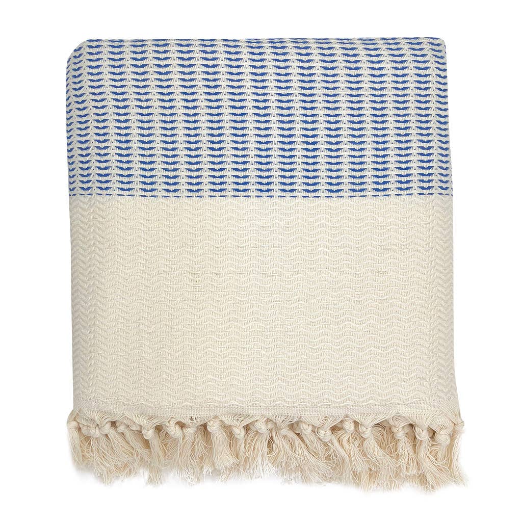 Plush Wavy Turkish Throw Blanket