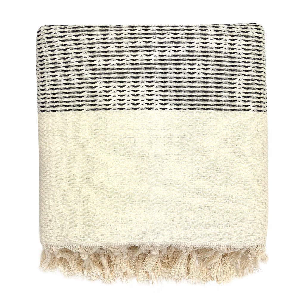 Plush Wavy Turkish Throw Blanket